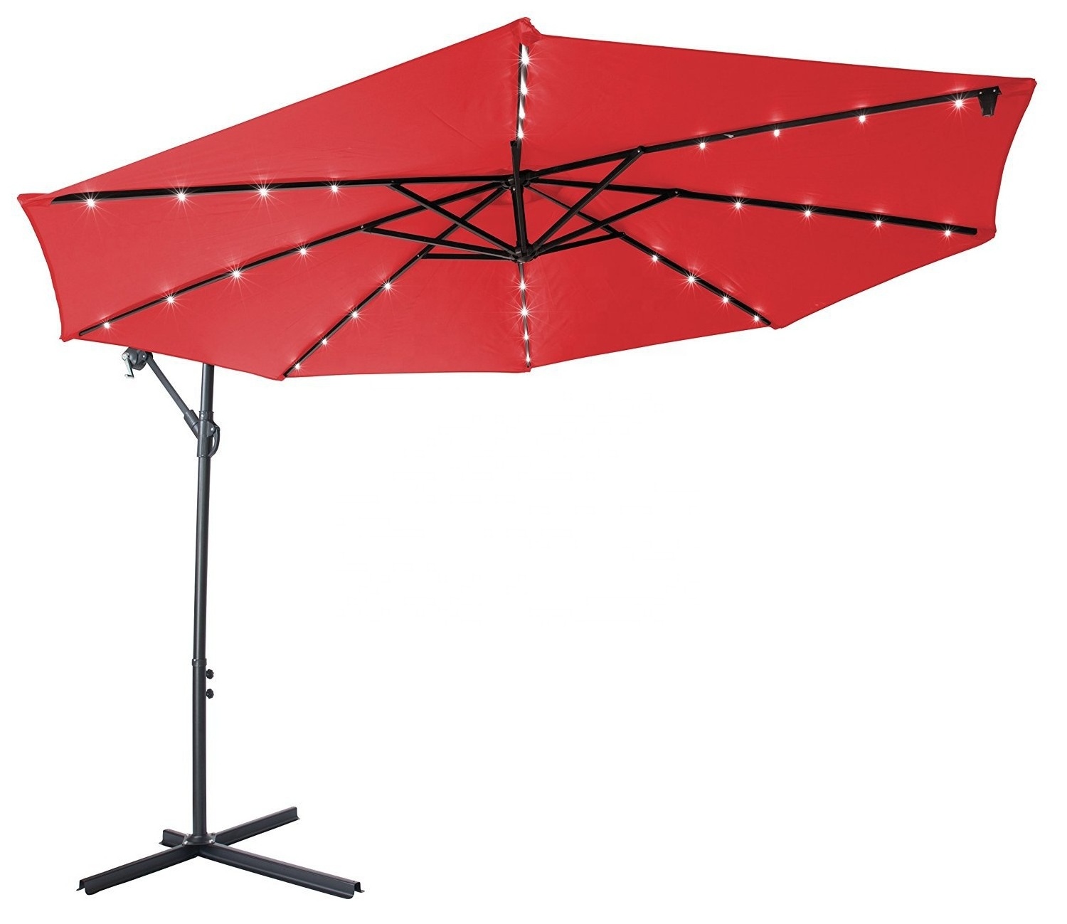 Outdoor waterproof Windproof 2.7m Side Standing Garden Patio Beach Parasol Umbrella coffee shop Table Umbrella with 8 Stable Rib