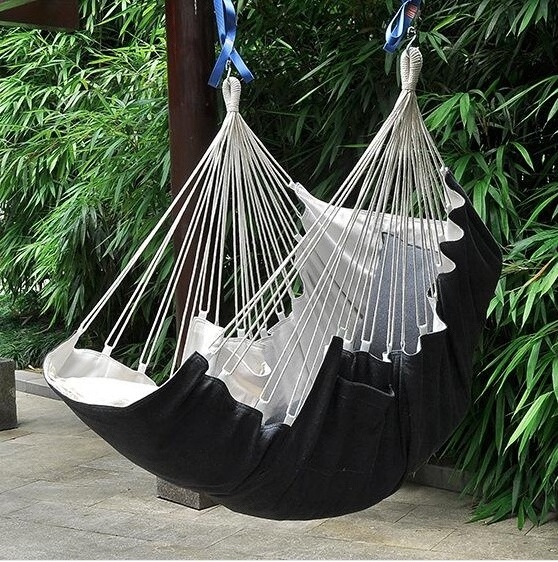 Outdoor garden Canvas Bed Folding Double Hanging Nylon Cotton Swing Portable Camping Hammock hanging chair