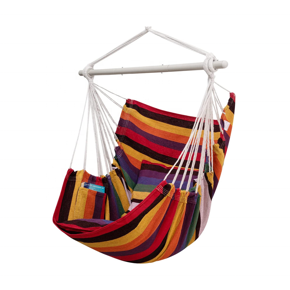 Outdoor garden Canvas Bed Folding Double Hanging Nylon Cotton Swing Portable Camping Hammock hanging chair