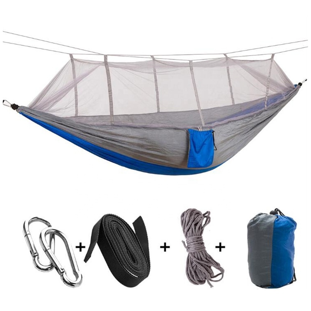 Outdoor Hamacas Travel Hiking Nylon fabric Camping Portable Ultralight Luxury Hammock swing Tent Hammocks with tree Straps