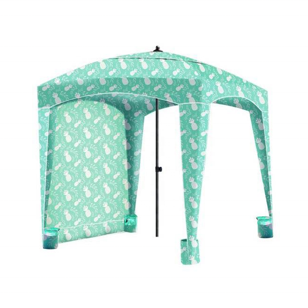 Outdoor Garden patio seaside sunshade summer UV protect solar sunshade beach cabana square umbrella tent with tassels