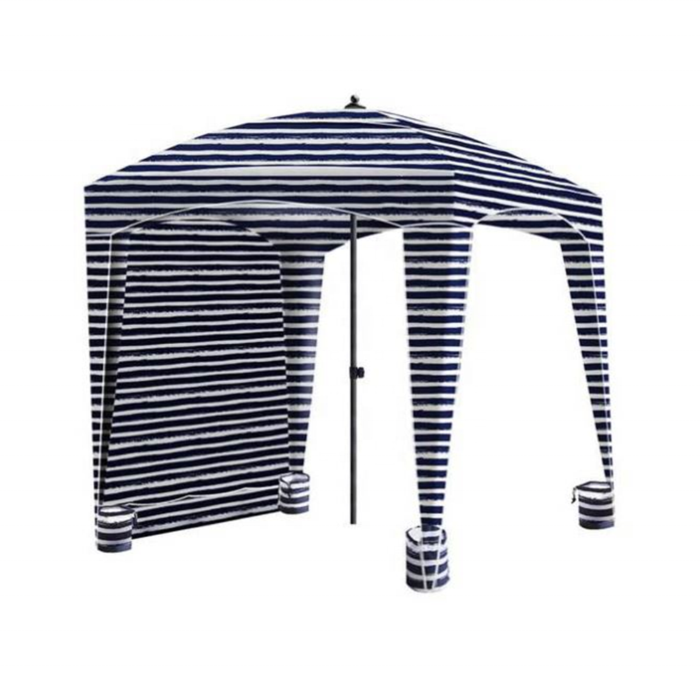 Outdoor Garden patio seaside sunshade summer UV protect solar sunshade beach cabana square umbrella tent with tassels