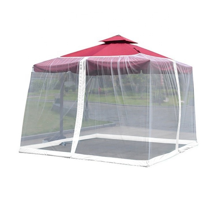 Square Side Standing Outdoor Garden Patio Parasol Umbrella dust-proof net mosquito protect net