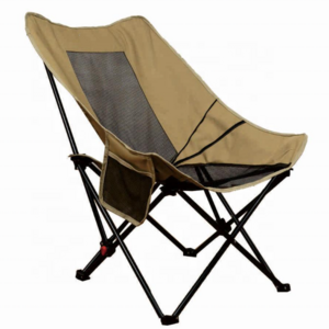 Folding Chair Outdoor Moon Chair High back mesh gauze belt file camping folding chair