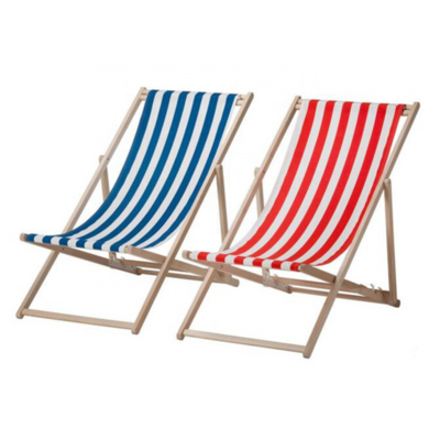 Popular Outdoor folding canvas 600D Oxford comfortable wooden beech pine deck beach chair