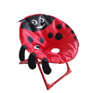 Indoor outdoor Best-seller Lovely ladybug camping folding beach Moon Chair for kids