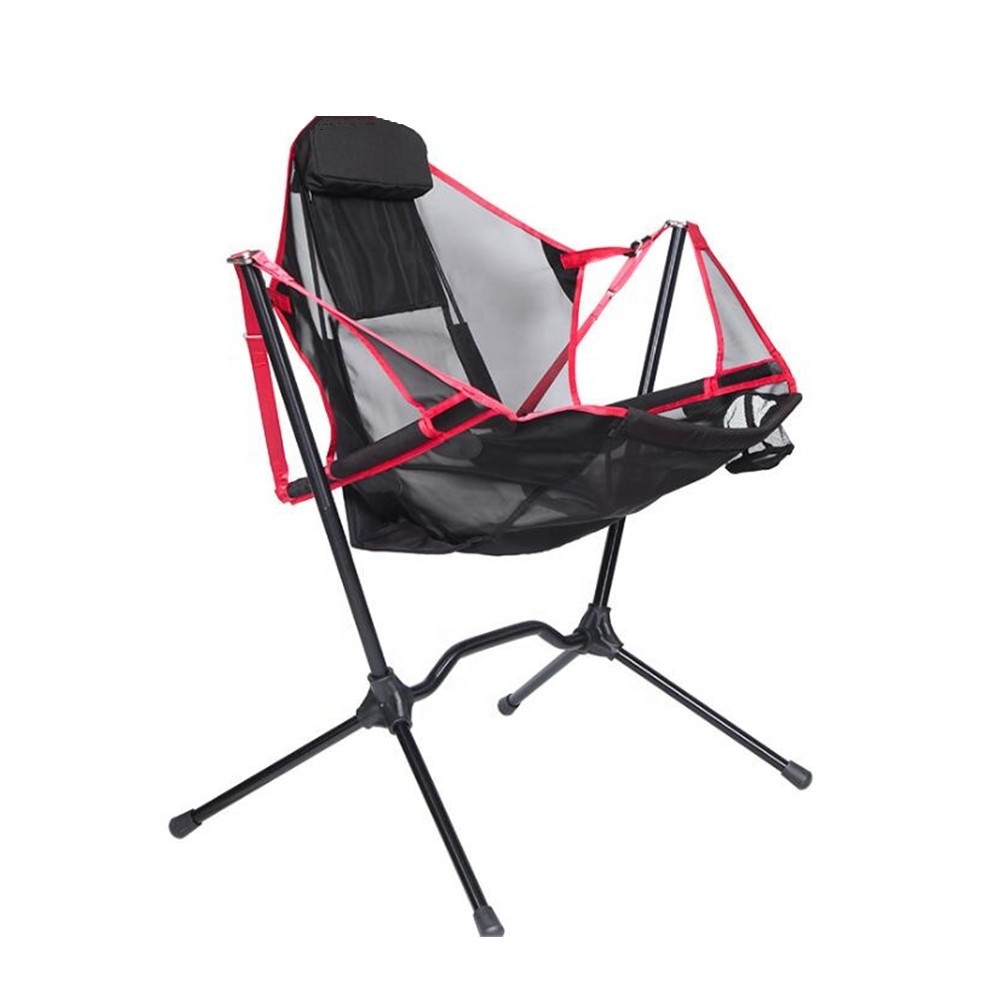 New arrival Outdoor folding family patio picnic fishing chair adult rocking chair lightweight folding aluminium chair