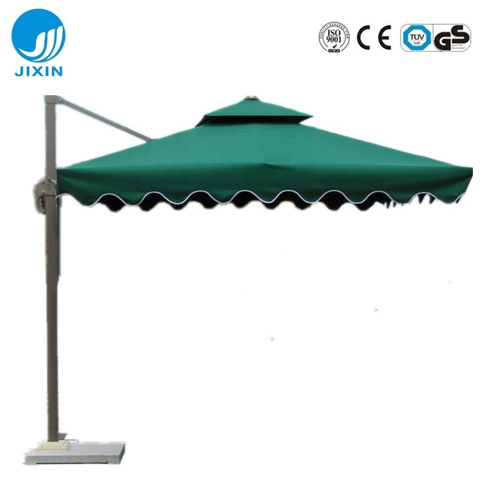 Windproof Square Side Standing Outdoor Garden Patio Beach Parasol Umbrella