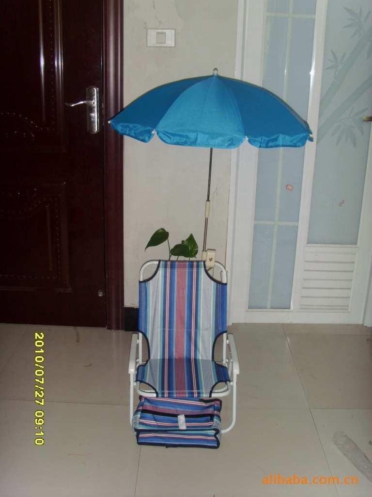 Outdoor Furniture lovely Korean Folding Beach Chair with Umbrella for kids