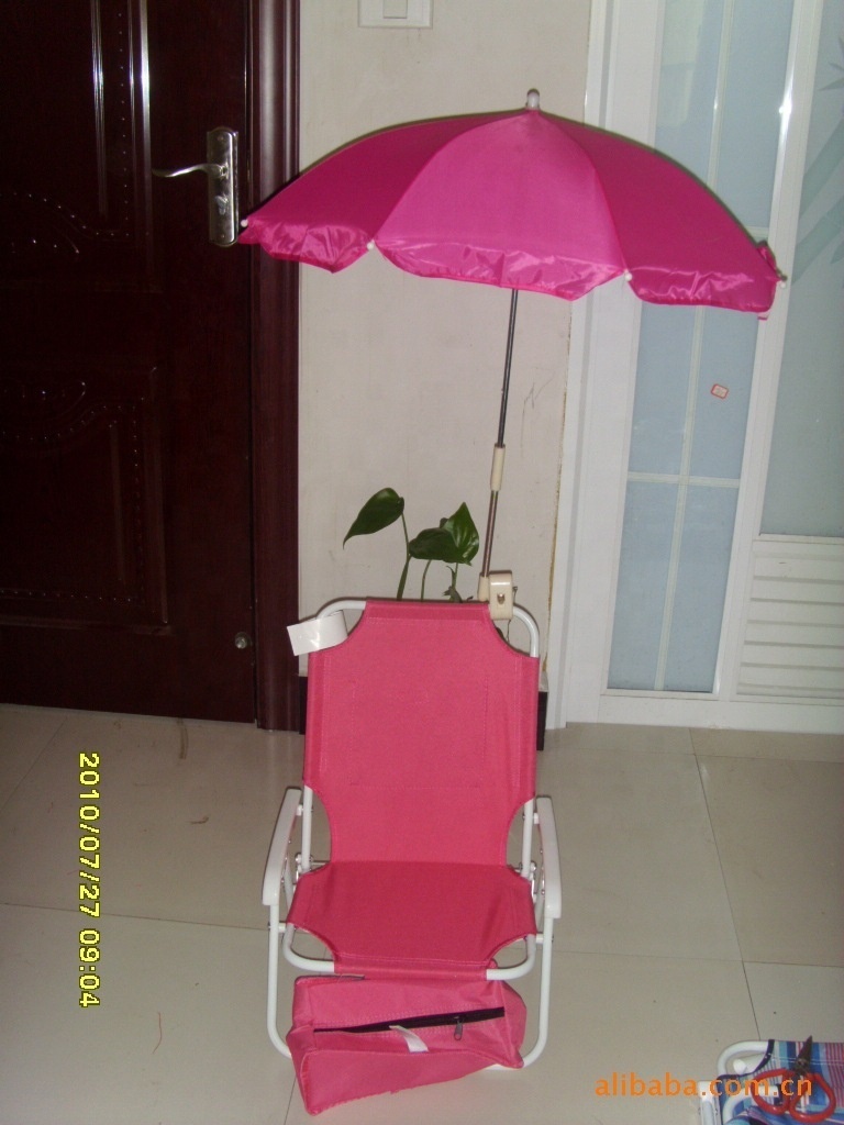 Outdoor Furniture lovely Korean Folding Beach Chair with Umbrella for kids