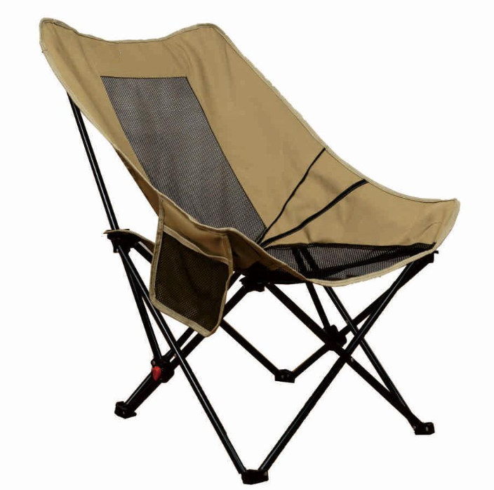 Folding Chair Outdoor Moon Chair High back mesh gauze belt file camping folding chair