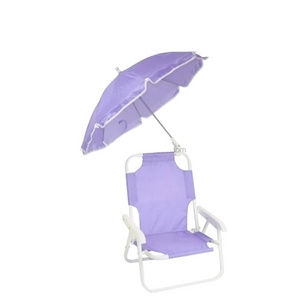 Outdoor picnic hiking folding High quality Kid's Foldable back support folding beach chair with umbrella.