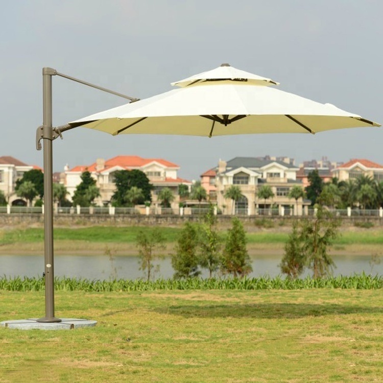 Outdoor furniture garden patio furniture sunshade waterproof UV protect umbrella parasol patio umbrella with heavy base