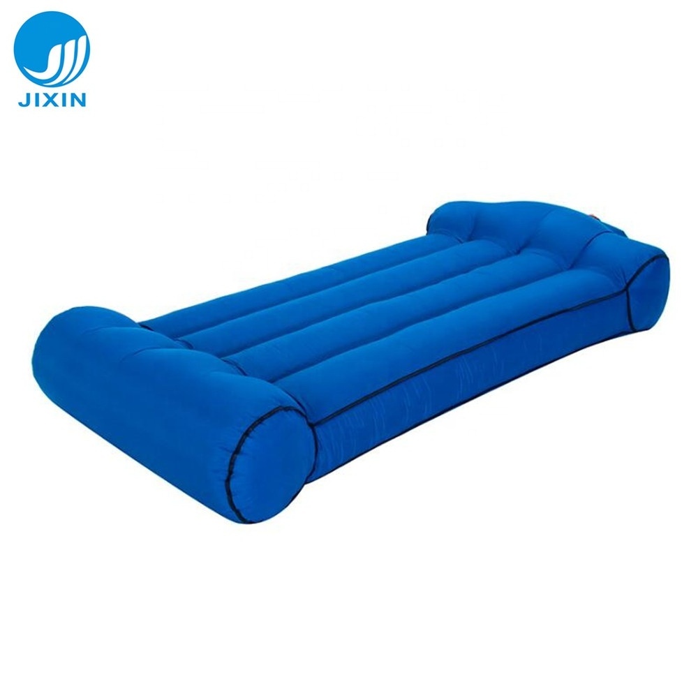 2023 outdoor Inflatable air bed camping banana sleeping bag nylon lazy bag air bag leisure furniture