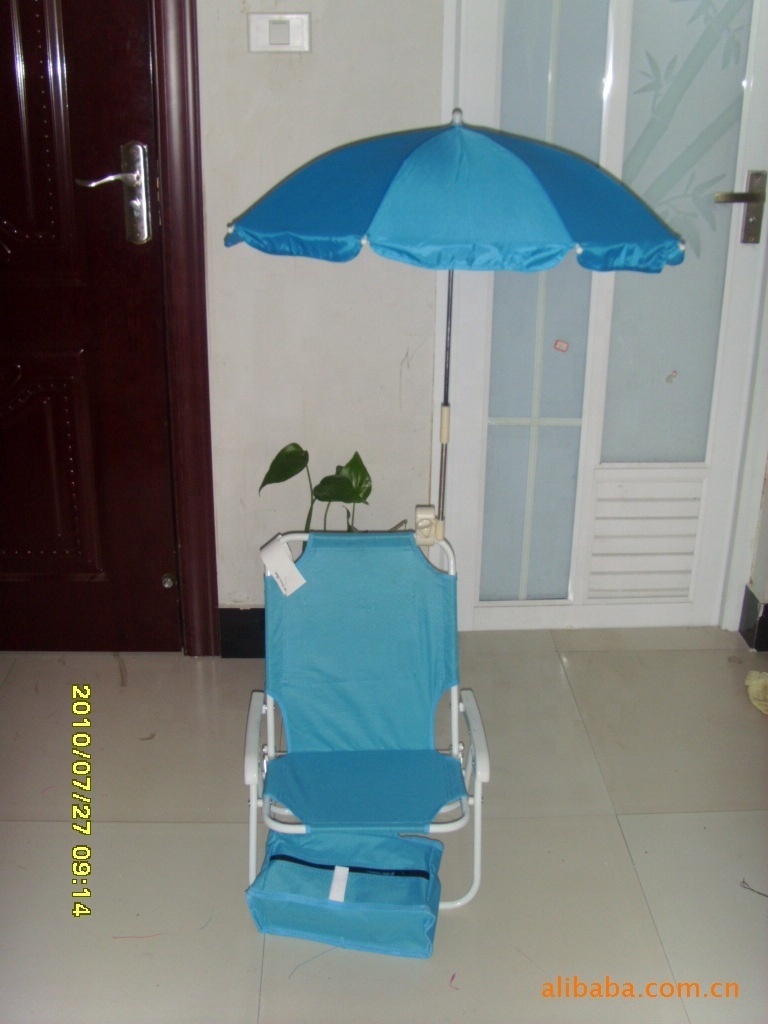 Outdoor picnic hiking folding High quality Kid's Foldable back support folding beach chair with umbrella.