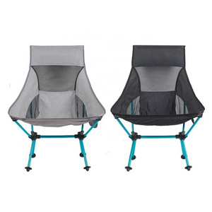 New arrival Outdoor camping fishing chair light weight portable half moon chair aluminium fishing chair