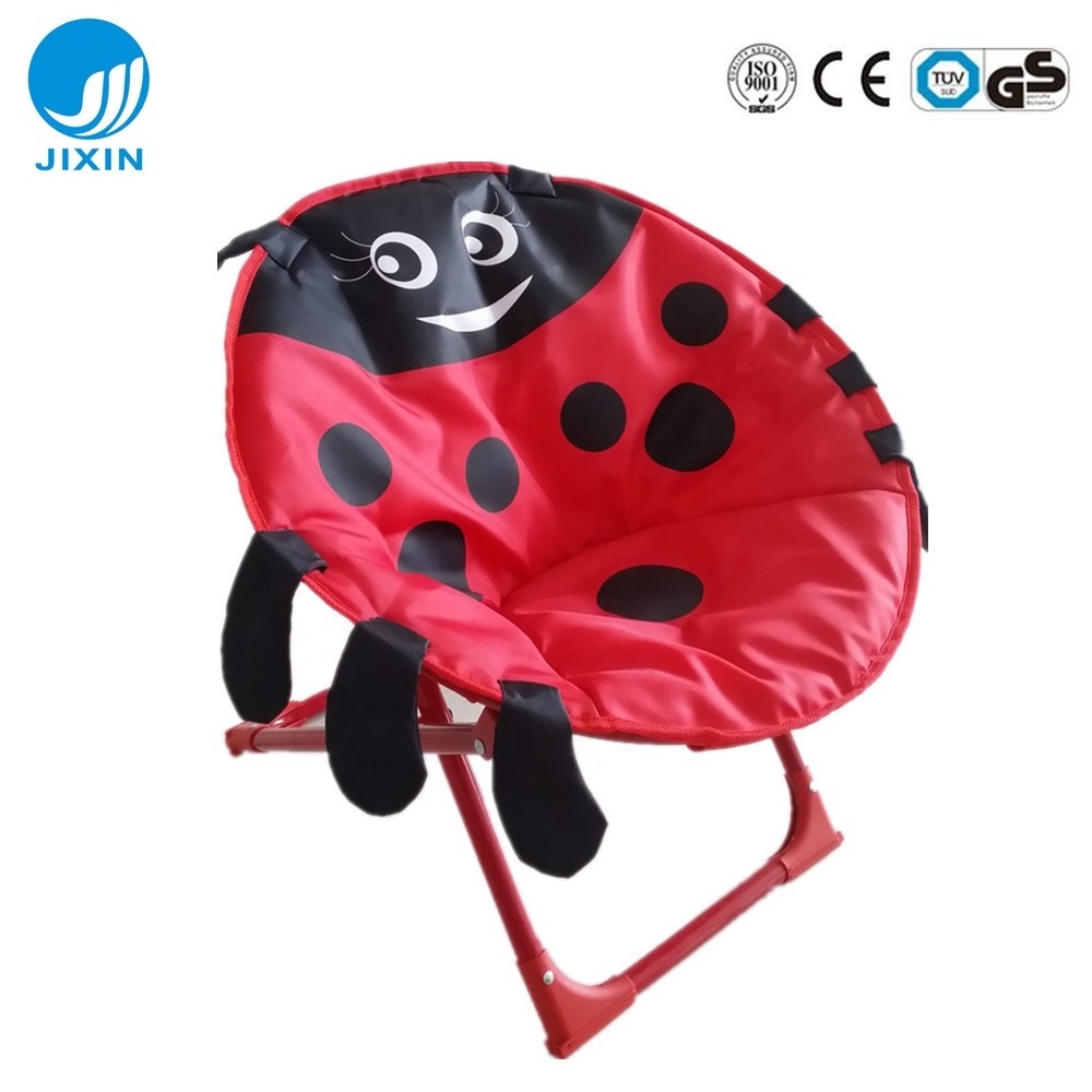 Indoor outdoor Best-seller Lovely ladybug camping folding beach Moon Chair for kids