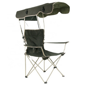 Outdoor Camping Leisure Folding Chair Beach awning folding fishing chair with canopy