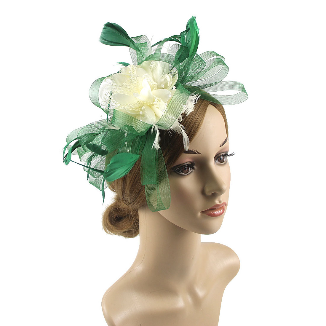 Wholesale Church Hats And Fascinators Sinamay Elegant Wedding Organza Flower Fashion Church Hats