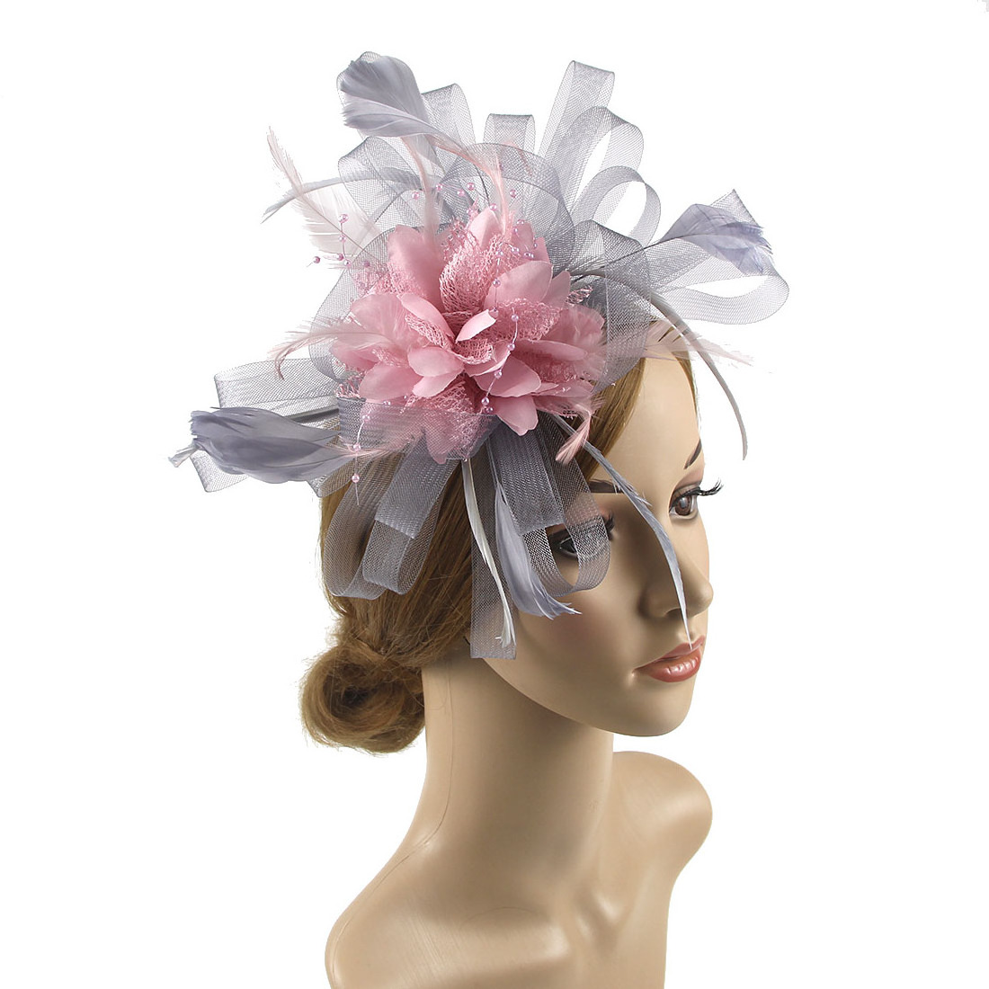 Wholesale Church Hats And Fascinators Sinamay Elegant Wedding Organza Flower Fashion Church Hats