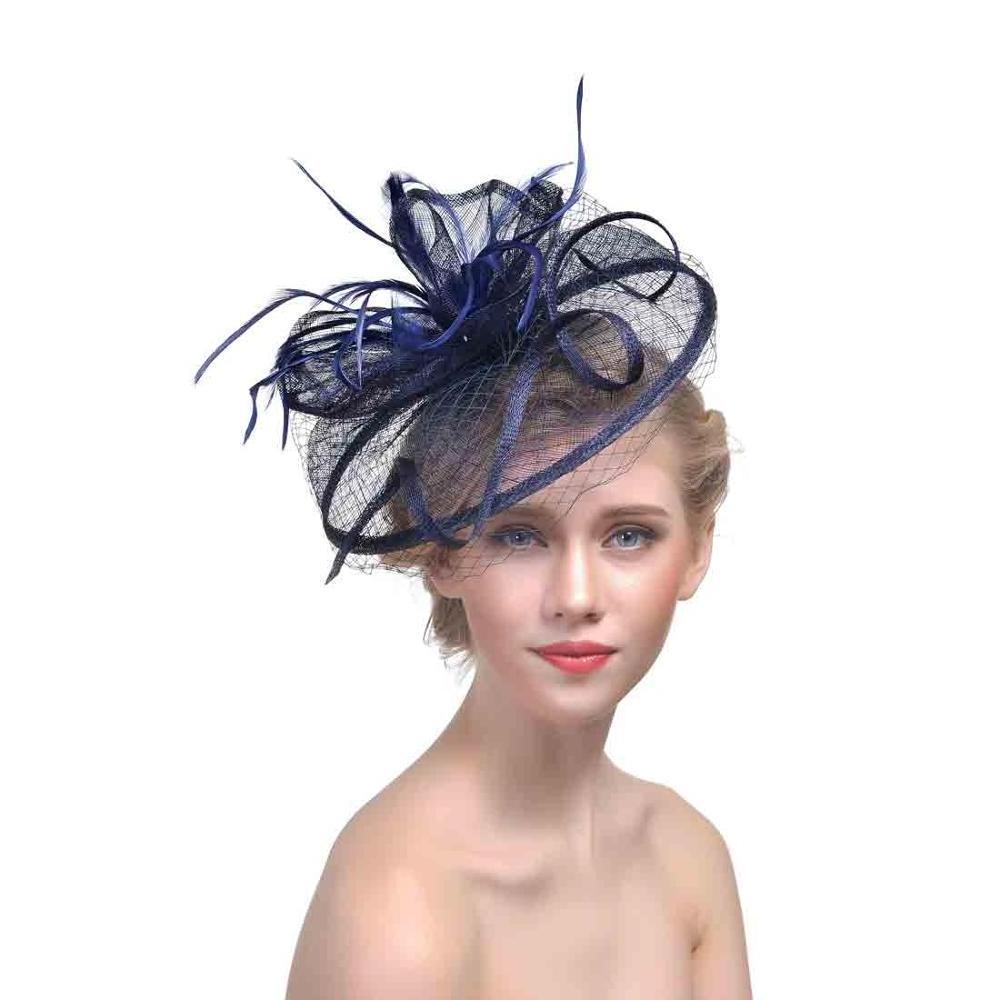 2021 Kentucky Derby hats Ladies Church Party Tea Party Wedding for women Fascinator Sinamay Fascinator Hat