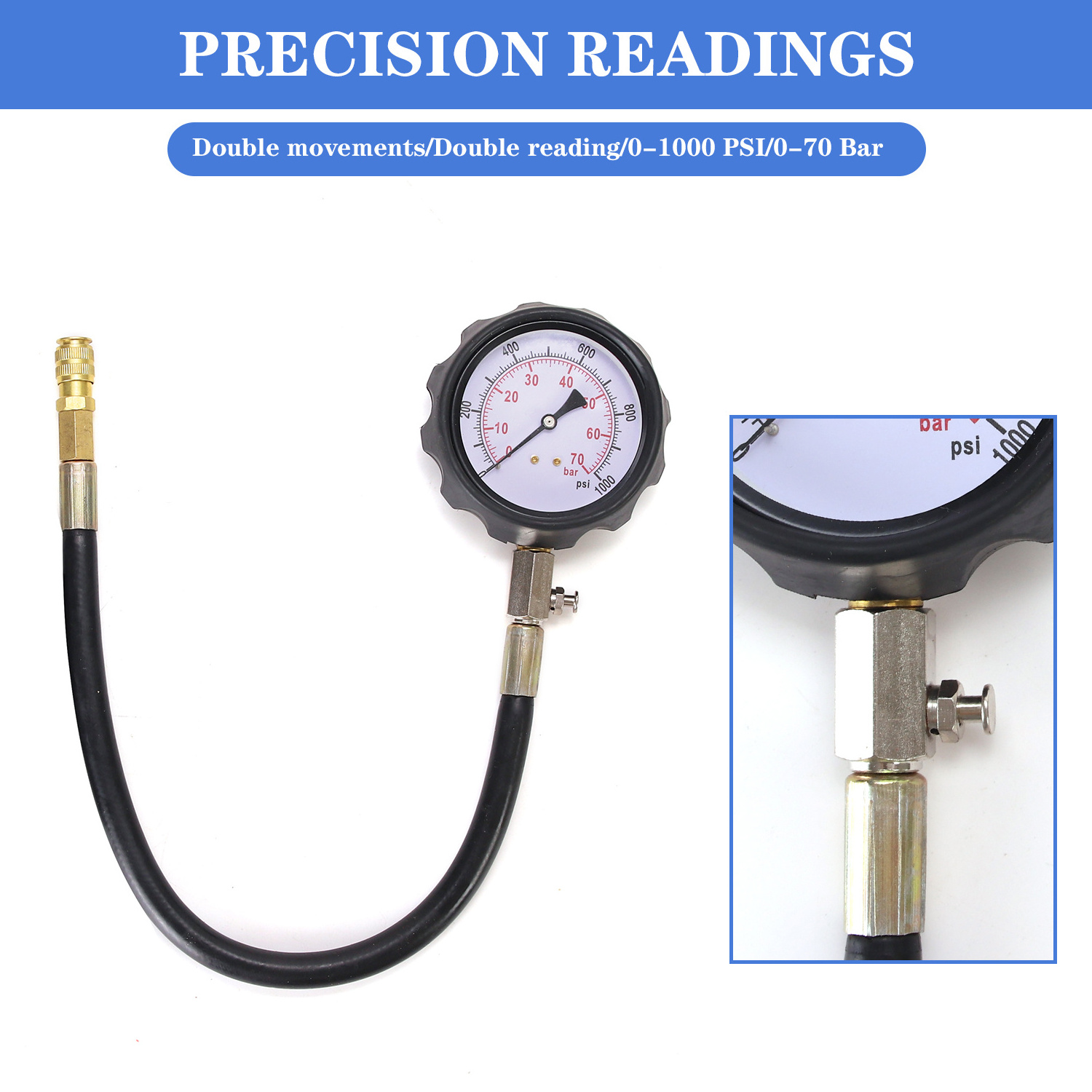 vehicle diagnostic tool diesel engine pressure compression tester TU-15B diesel cylinder pressure gauge kit