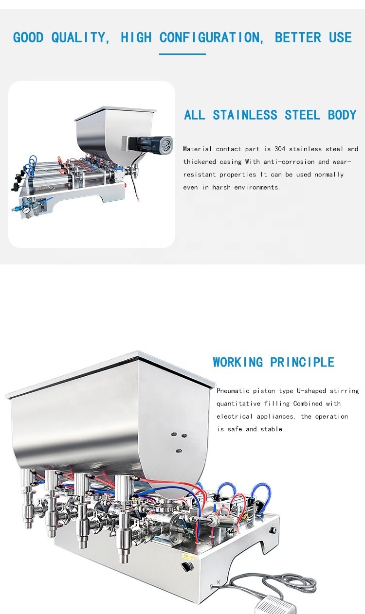 Semi-automatic High Viscosity Material Filling Machine Pneumatic Pressure Filling Machine