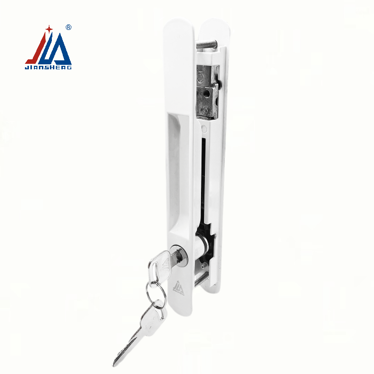 Hot selling zinc alloy double sides aluminum safety sliding window and door latch with key lock