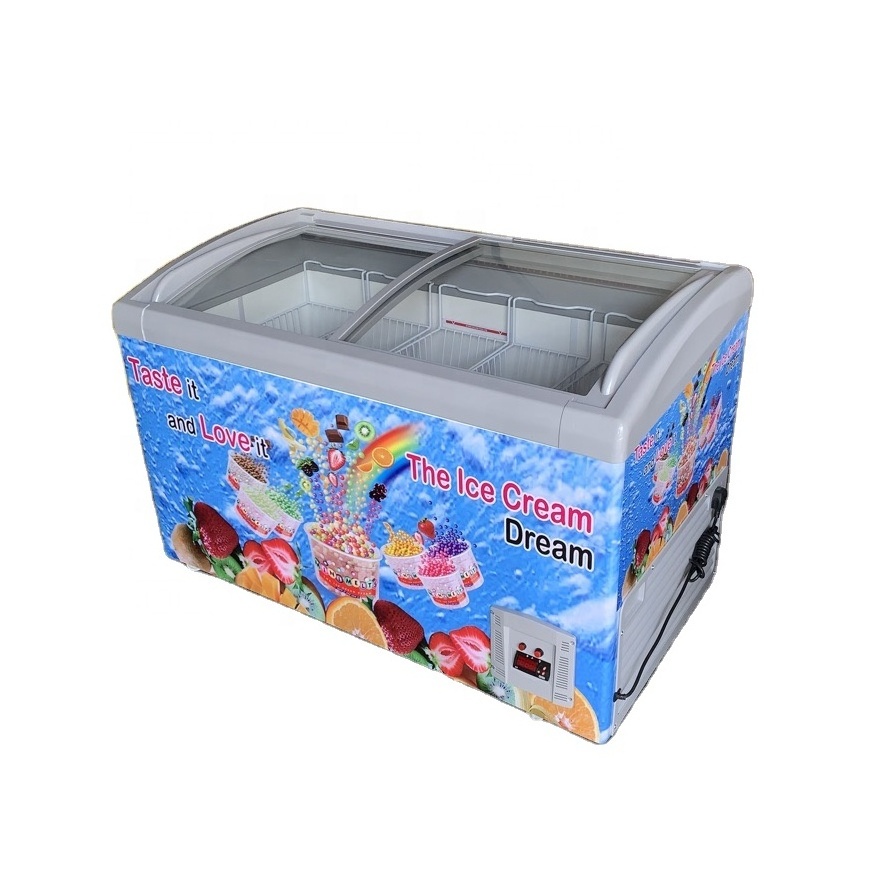 SD/SC-308Y Commercial Gelato Ice Cream Display Showcase Refrigerator Freezer