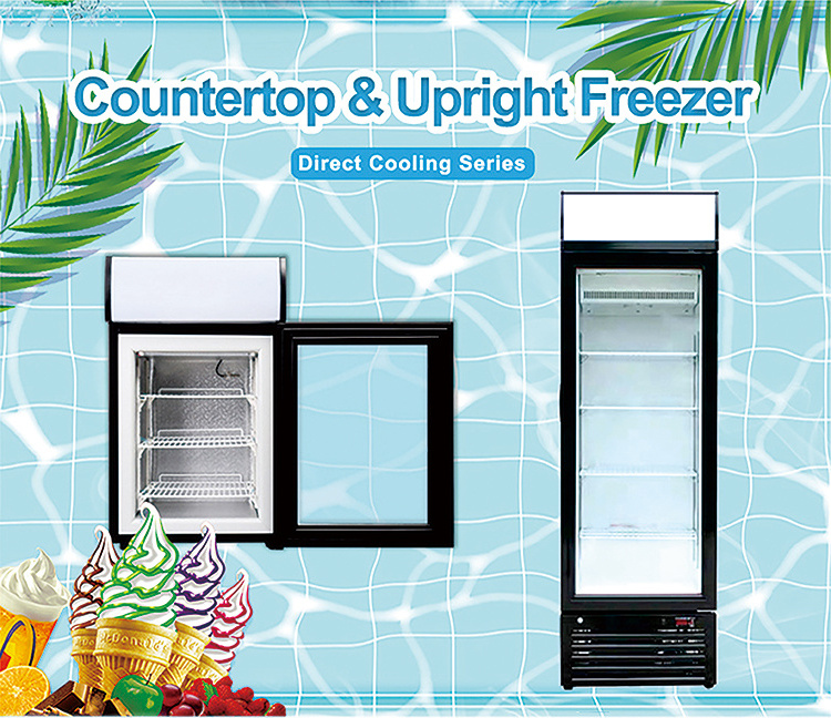 Countertop Mini Glass Door Ice Cream Display Freezer SD-55