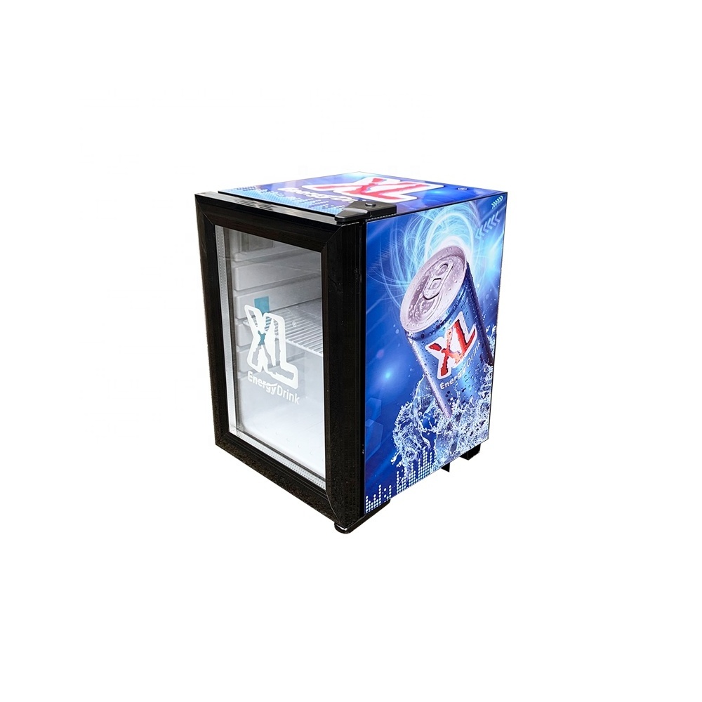 Energy Drink 21L Commercial Single Glass Door Mini Fridge Beer Beverage Display Cooler SC-21