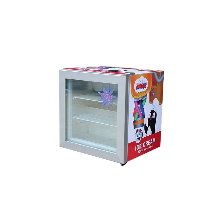 Countertop Mini Glass Door Ice Cream Display Freezer SD-55