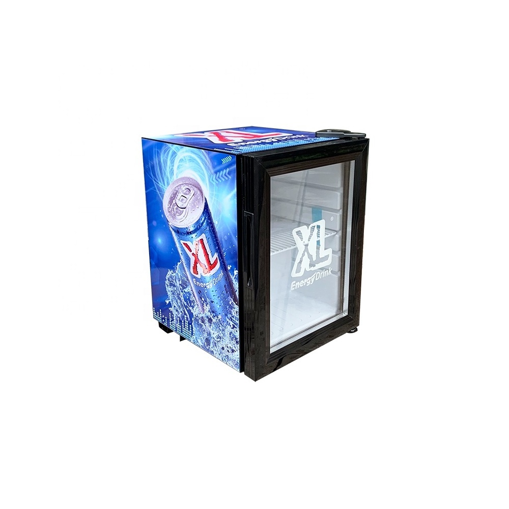 Energy Drink 21L Commercial Single Glass Door Mini Fridge Beer Beverage Display Cooler SC-21