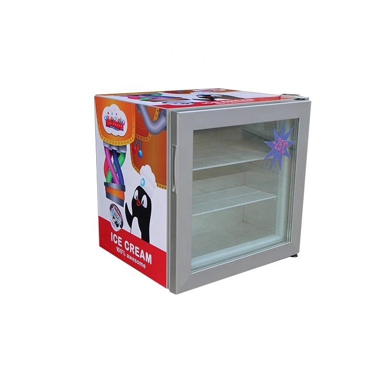 Countertop Mini Glass Door Ice Cream Display Freezer SD-55