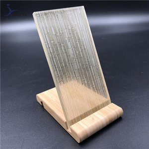 Decorative Fabric Laminated Glass Toughened Art Glass Fabric Wire Mesh Translucent Laminated Glass