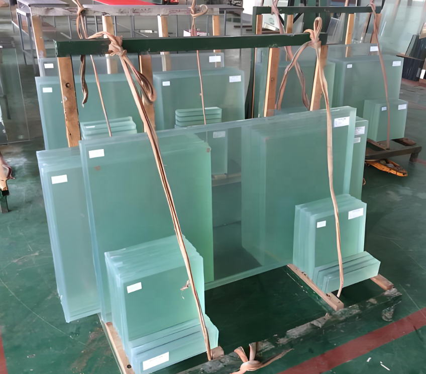 eva laminated white glass opal white laminated glass milky white pvb laminated glass