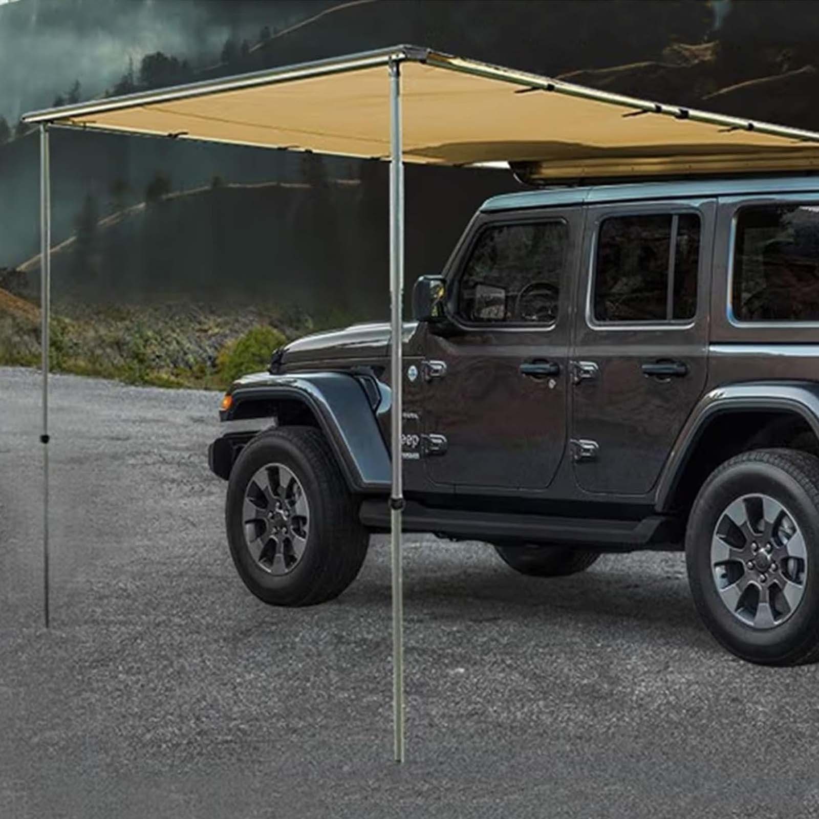 Waterproof Outdoor Camping SUV Side Awning 4X4 Car Roof Side Shade Awning Toldo Aluminum Frame Camper Awning with Side Wall