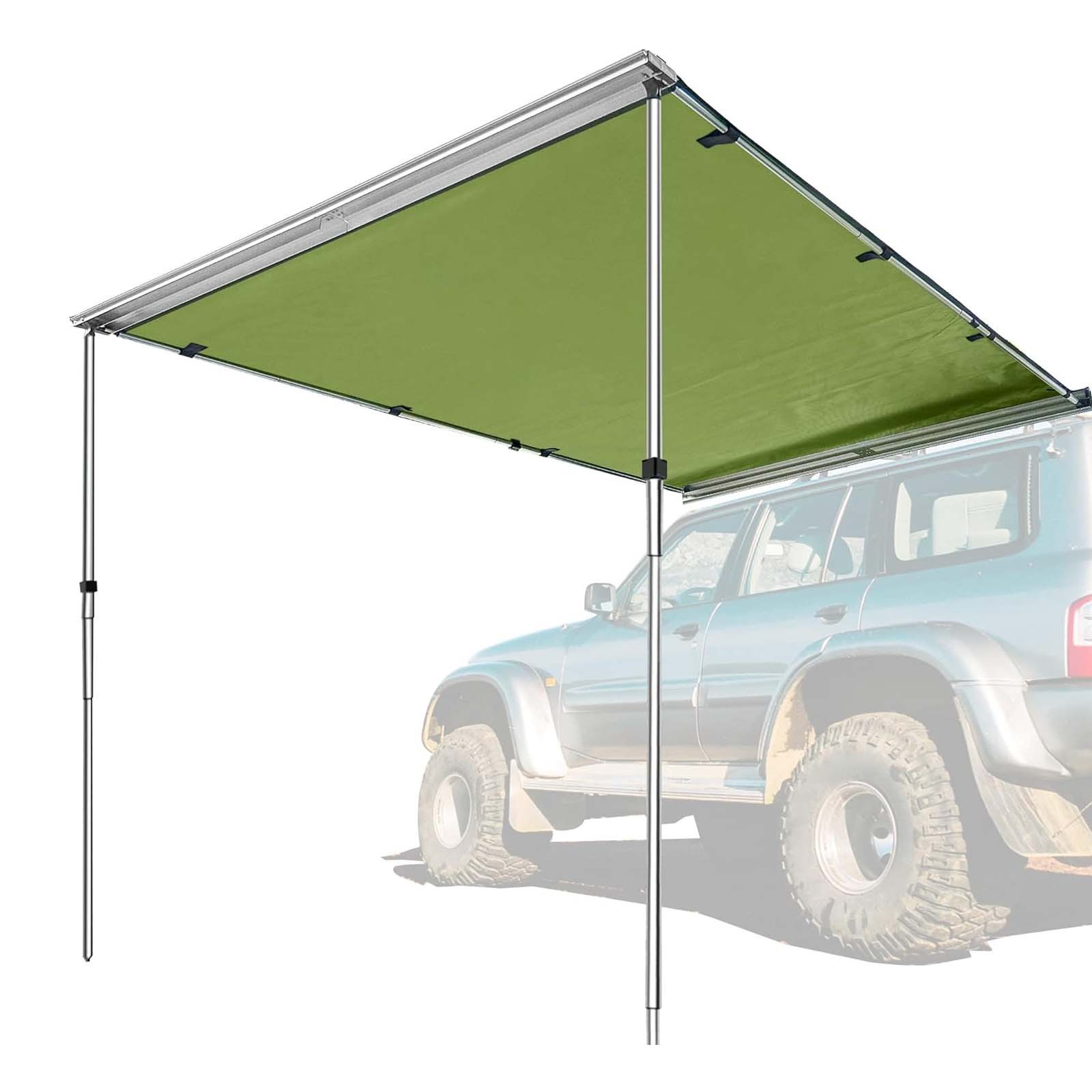 Waterproof Outdoor Camping SUV Side Awning 4X4 Car Roof Side Shade Awning Toldo Aluminum Frame Camper Awning with Side Wall