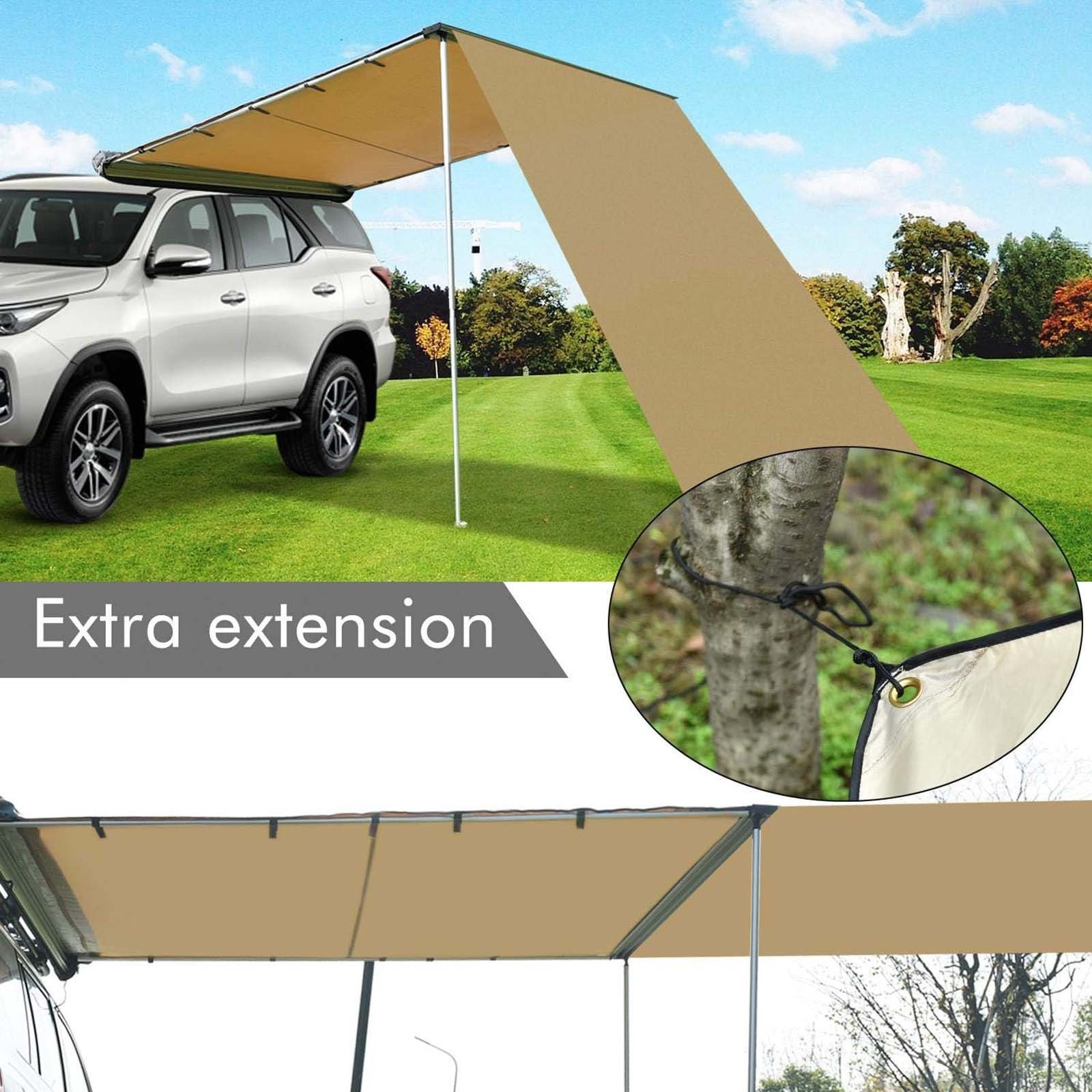 Waterproof Outdoor Camping SUV Side Awning 4X4 Car Roof Side Shade Awning Toldo Aluminum Frame Camper Awning with Side Wall