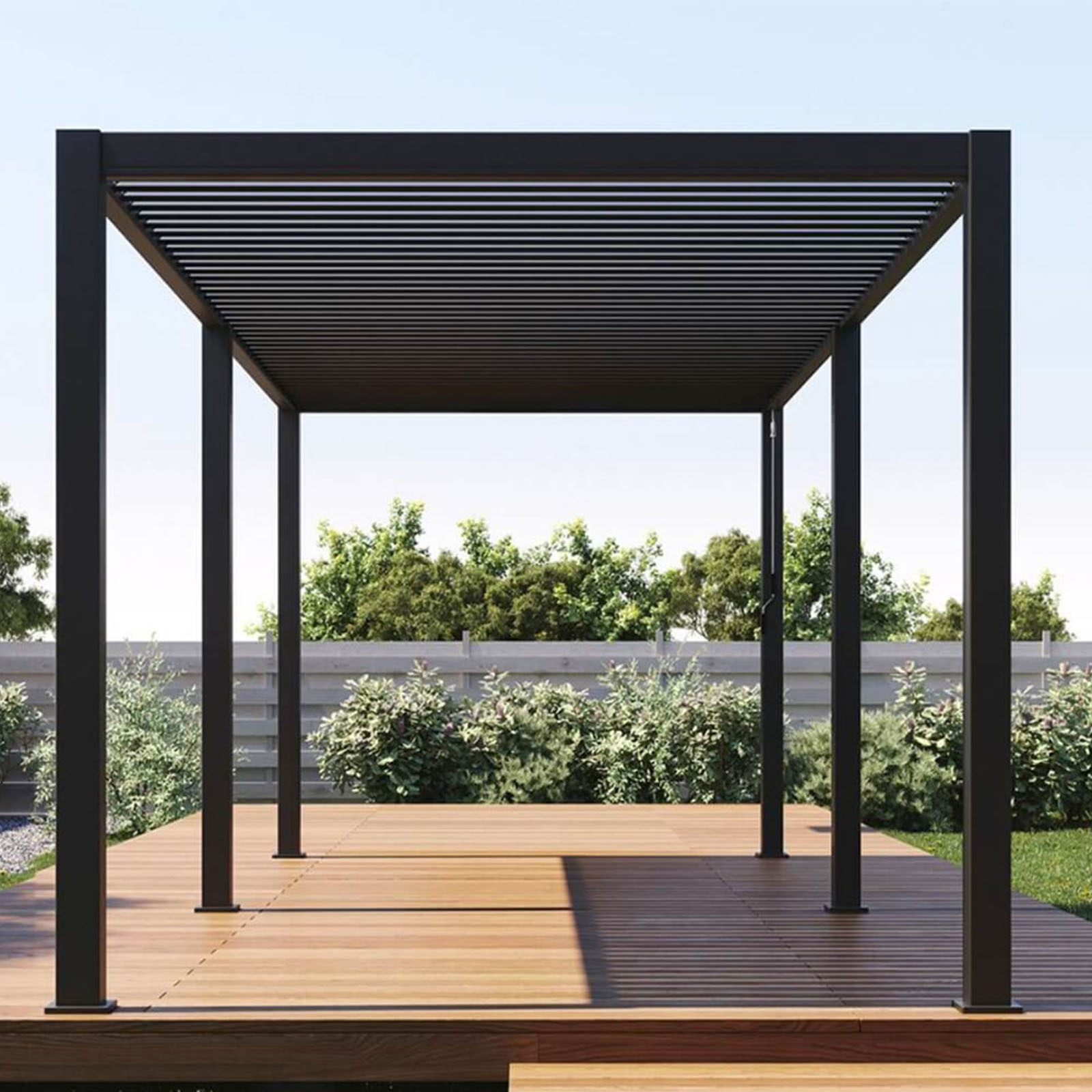 Louvered  Aluminum Outdoor Pergola Patio Pergola with Adjustable Roof Metal Pergola Gazebo