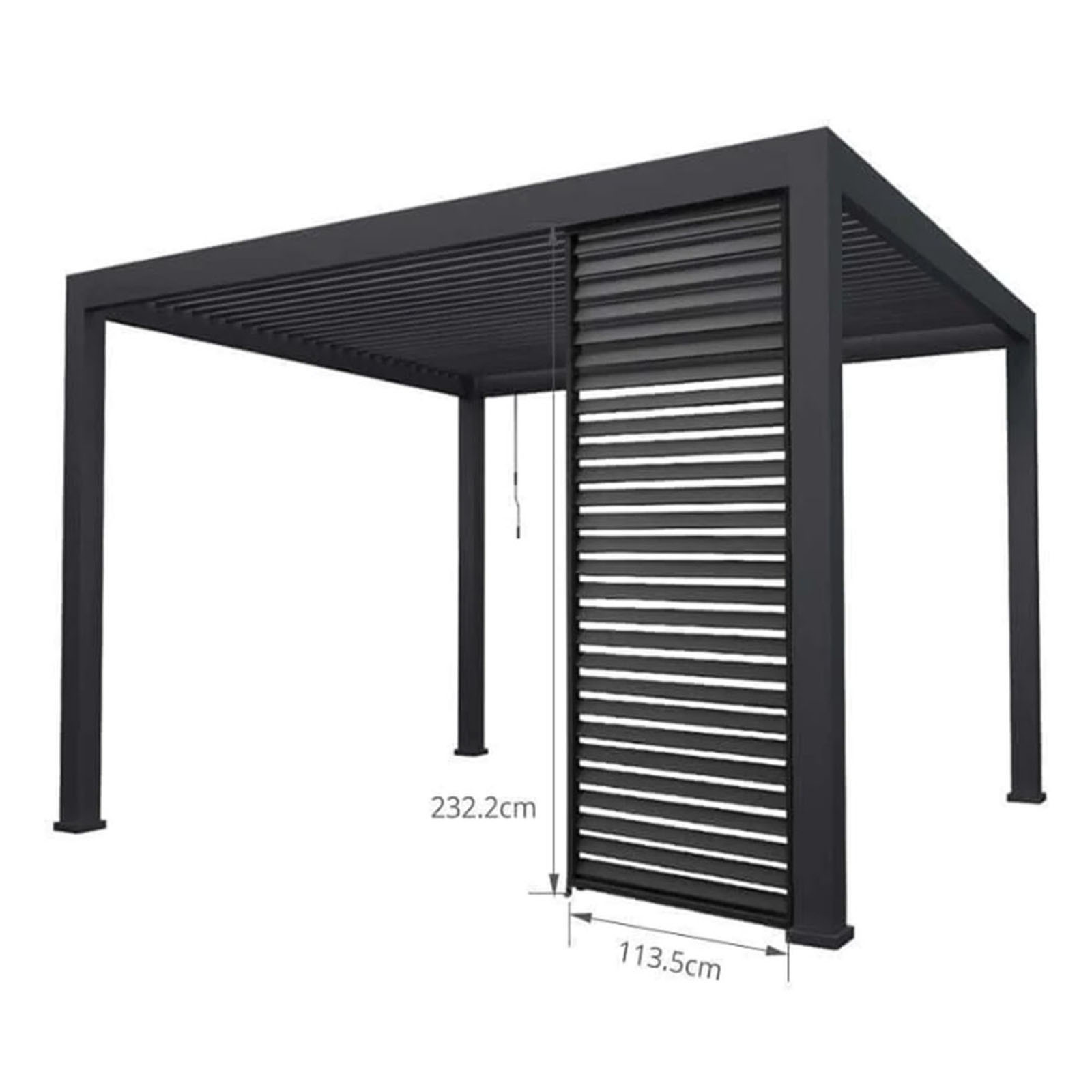 Louvered  Aluminum Outdoor Pergola Patio Pergola with Adjustable Roof Metal Pergola Gazebo