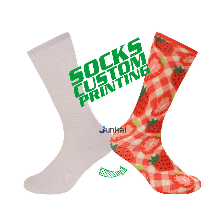 Custom Sublimated Sock Design 3D Printed Socks Custom Made Sublimation Blank Socks