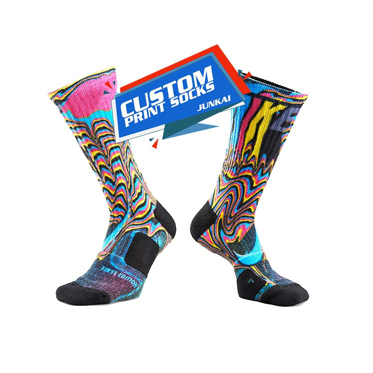 Custom Sublimated Sock Design 3D Printed Socks Custom Made Sublimation Blank Socks