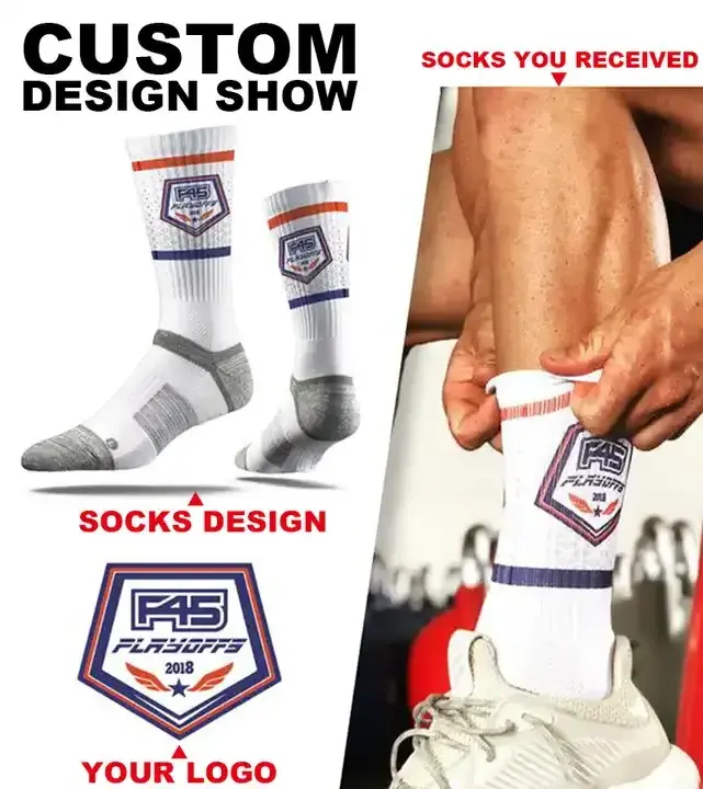 custom sports socks own design logo sports socks custom made your own sport athletic socks