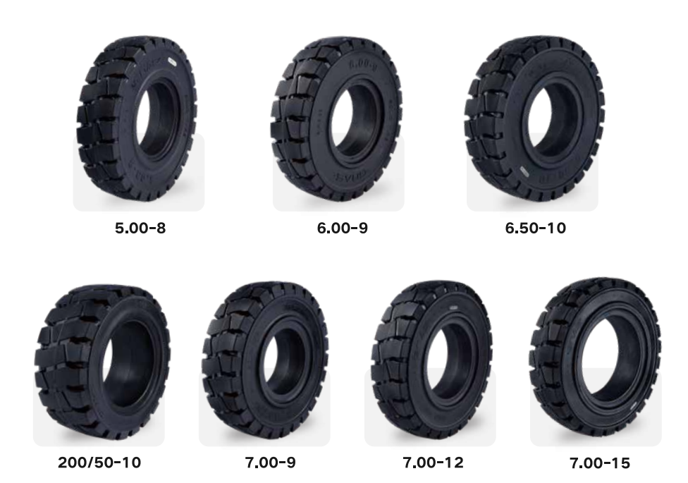 Solid Tire Supplier forklift rubber tires 5.00-8 6.00-9 6.50-10 7.00-12