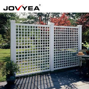 Easy installation retractable outdoor vinyl lattice fence