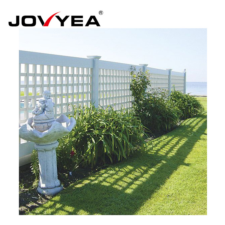 Easy installation retractable outdoor vinyl lattice fence