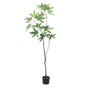 Xunmengyuan Wholesale Pachira Macrocarpa Tree Plant Bonsai Chinese Money Tree Artificial Pot Plant In Pot For Home Decor Indoor