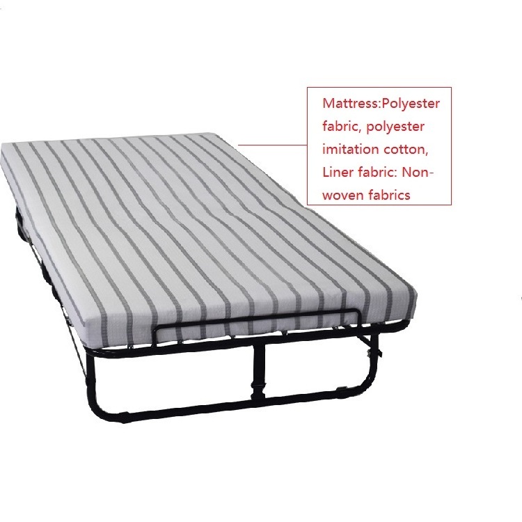 Single Home Furniture Metal Roll Away  bed modern bedroom furniture With Mattress