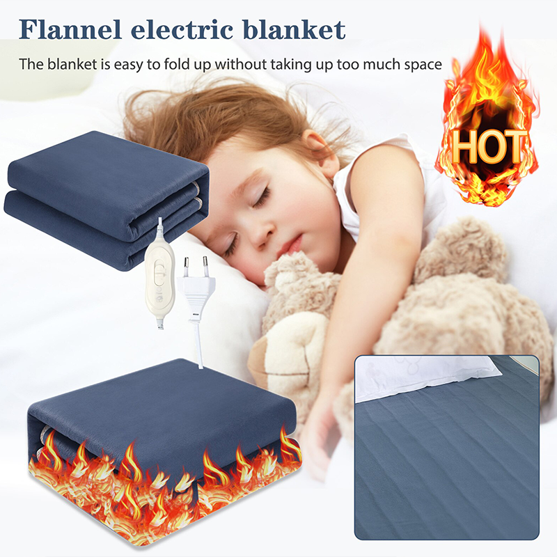 Eco-Friendly automatic protection type thickening rechargeable flannel heated electric blanket